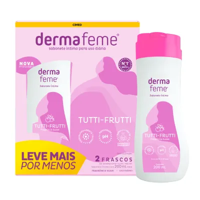 Kit Sabonete Líquido Íntimo Dermafeme Tutti Frutti 2 Unidades