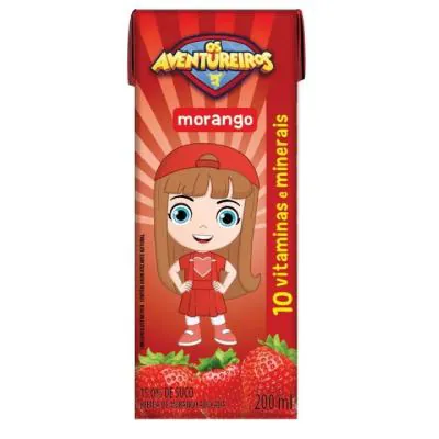 Suco Life Mix Os Aventureiros Kids Morango 200ml