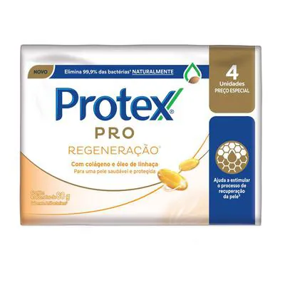 Kit Sabonete Protex Pro Regeneração 80g com 4 Unidades