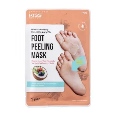 Máscara Esfoliante Kiss New York Foot Pelling para Pés 1 par