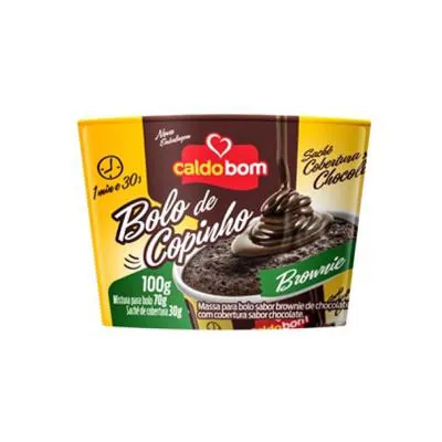 Bolo de Copinho Caldo Bom Brownie 100g