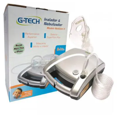 Inalador Nebulizador Bivolt Cinza G- Tech NebCom V