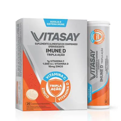 Vitasay Imune D Tripla Ação 20 Comprimidos