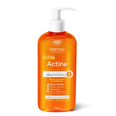 Gel de Limpeza Actine Vitamina C Peles Oleosas a Acneica 240g