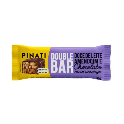 Barra Pinati Double Bar Doce de Leite Amendoim e Chocolate Meio Amargo 35g