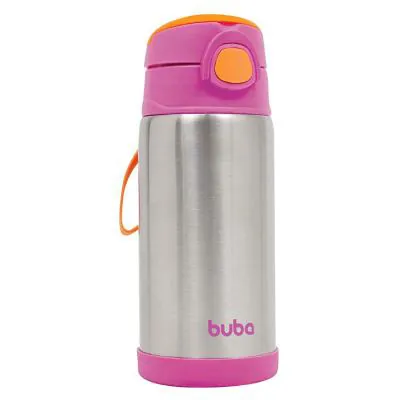 Garrafa Térmica Buba Parede Dupla Rosa 400ml