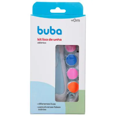 Kit Lixa de Unha Elétrico Buba para Bebê 0+Meses
