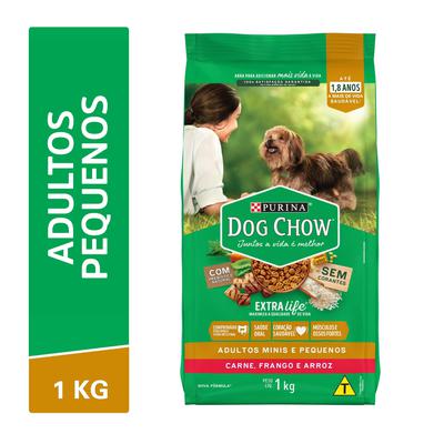 Ração Dog Chow Cães Adultos Minis E Pequenos Frango E Arroz 1Kg preço