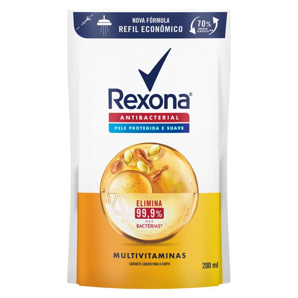 Sabonete Líquido Rexona Multivitaminas Refil 200ml