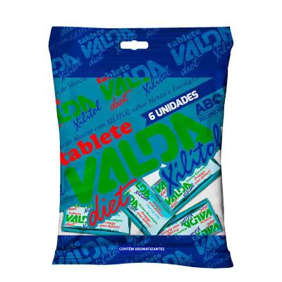 Goma de Mascar Valda Diet Sachê 6 Unidades