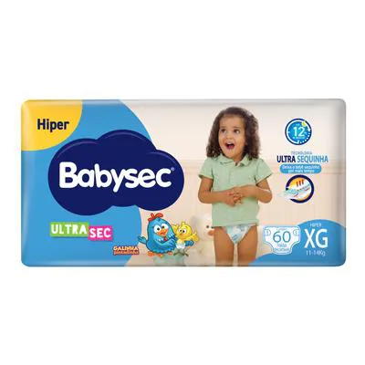 Fralda Babysec Hiper Galinha Pintadinha XG 60 Unidades