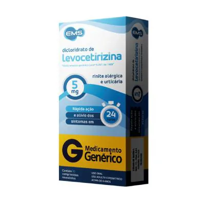 Dicloridrato De Levocetirizina Ems 5mg 10 Comprimidos