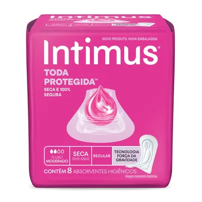 Absorvente Externo Intimus Tripla Proteção Suave Com Abas 8 Unidades preço