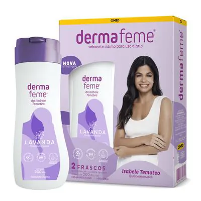 Kit Sabonete Líquido Íntimo Dermafeme Lavanda 2 Unidades