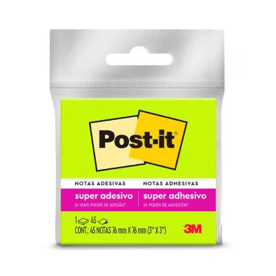 Bloco de Notas Super Adesivas 3M Post-it Verde 45 Folhas