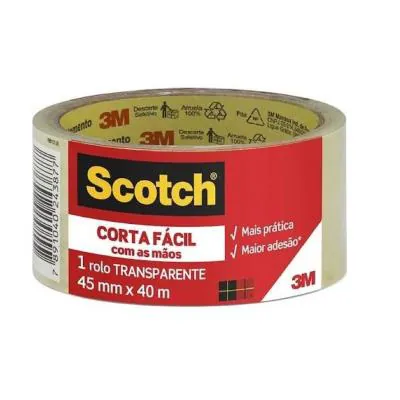 Fita Adesiva de Empacotamento 3M Transparente Scotch 45mm x 40m