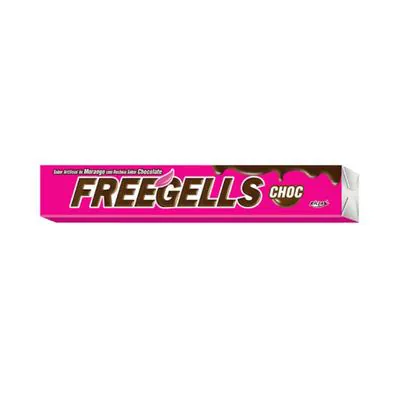 Bala Freegells Play Morango com Recheio de Chocolate 27,9g