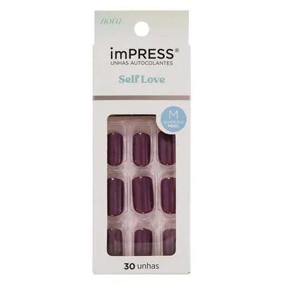 Unhas Postiças Kiss NY Impress Self Love Média TEA