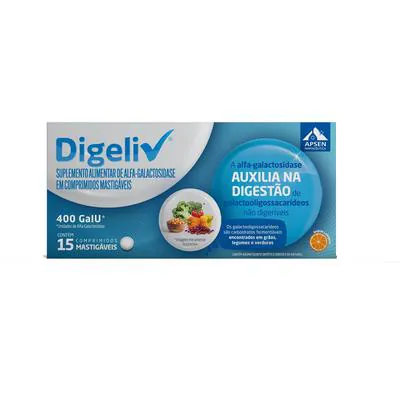 Suplemento Alimentar Digeliv 15 Comprimidos