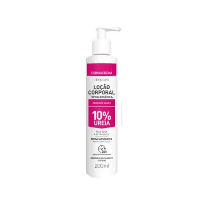 Loção Hidratante 10% Uréia Rosa Mosqueta Dermacream 200ml