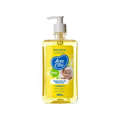 Sabonete Líquido Infantil Dermacream Love & Care Baby  Glicerina 500ml