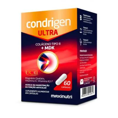 Condrigen Ultra Colágeno Tipo 2+MDK Maxinutri 60 Cápsulas