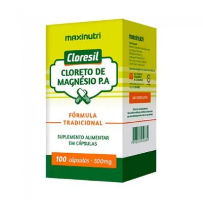 Cloreto de Magnésio Cloresil Maxinutri 500mg 100 Cápsulas