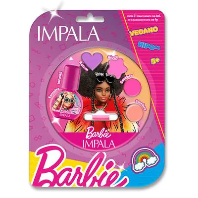 Kit Esmalte Impala Infantil Barbie 6ml + Paleta Extraordinária