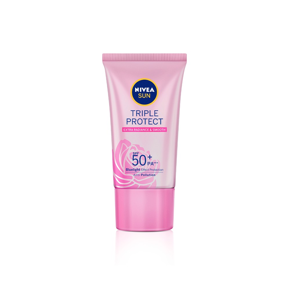 Protetor Solar Facial Nivea SunTripla Proteção Loção Pele Radiante FPS 50 40ml