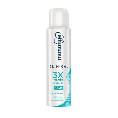 Desodorante Clinical Revigorante Aerossol Antitranspirante Monange Feminino 150ml