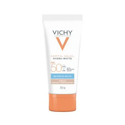 Protetor Solar Facial Vichy Capital Soleil Hydra-Matte FPS50 Cor 2.0 30g