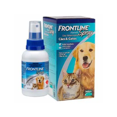 Frontline Antipulgas e Carrapatos Spray Para Cães e Gatos 250ml