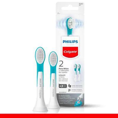 Refil Escova Dental Elétrica Colgate Philips Deep Clean com 2 Unidades