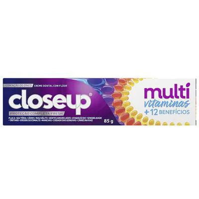 Creme Dental Closeup Multivitaminas +12 Benefícios Fresh 85g