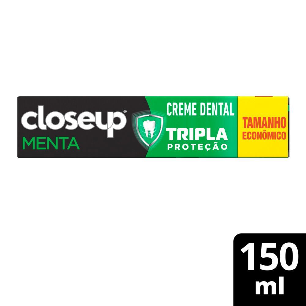 Creme Dental Close Up Tripla Menta Tamanho Econômico 150g