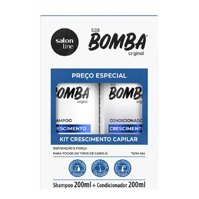 Kit Shampoo Salon Line S.O.S Bomba + Condicionador 200ml