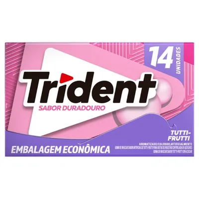 Goma De Mascar Tutti Frutti Zero Açúcar Trident 25,2G 14 Unidades Embalagem Econômica preço