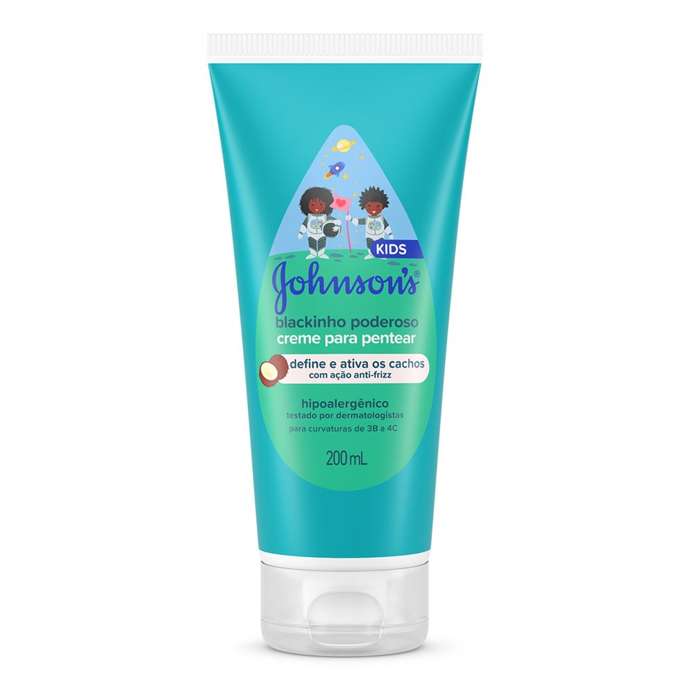 Creme de Pentear Infantil Johnson's Blackinho Poderoso 200ml