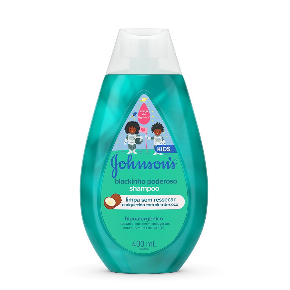 Shampoo Infantil Johnson's Blackinho Poderoso 400ml