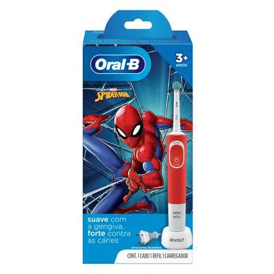 Escova Dental Eletrica Infantil Oral-B Kids Vitality Homem Aranha