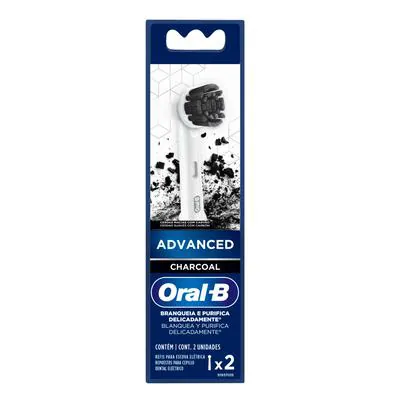 Refil Escova Dental Elétrica Oral-B Carvão 2 Unidades