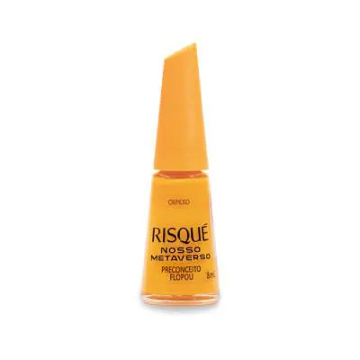 Esmalte Risqué Nosso Metaverso Amarelo Cremoso Preconceito Flopou 8ml