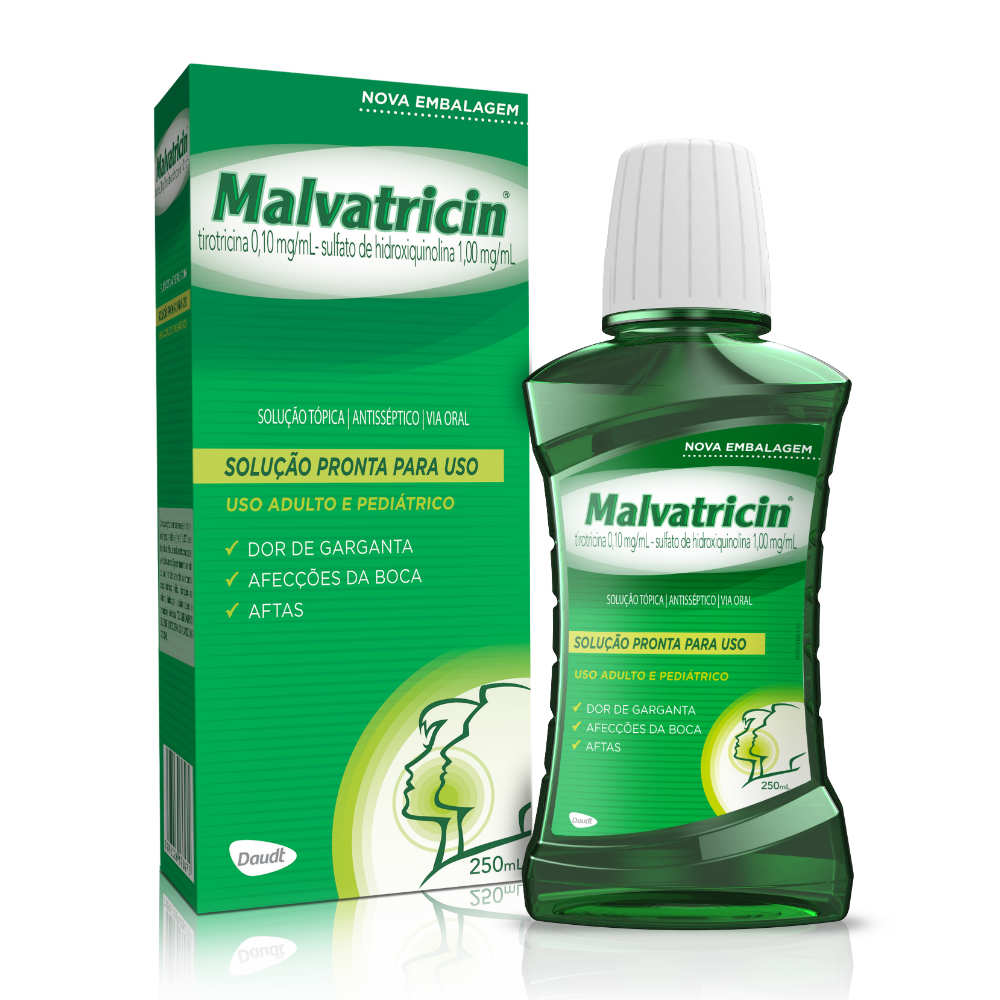 Enxaguante Bucal Antisséptico Malvatricin Ppu 250ml