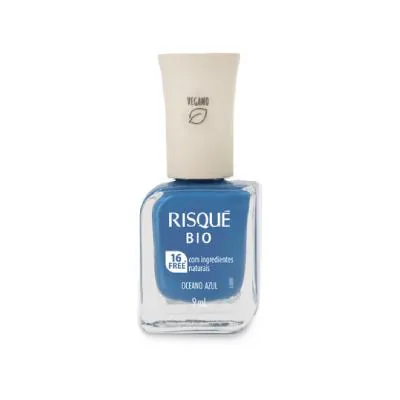 Esmalte Risqué Bio Azul Cremoso Oceano Azul 9ml
