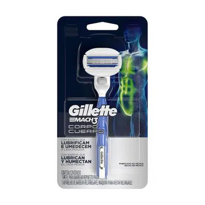 Aparelho de Barbear Gillette Mach3 Barba e Corpo