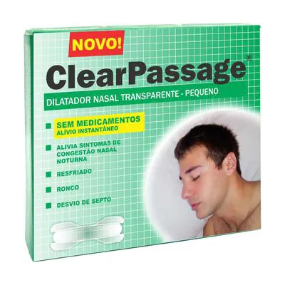 Dilatador Nasal Clearpassage Transparente Pequeno 9 Unidades