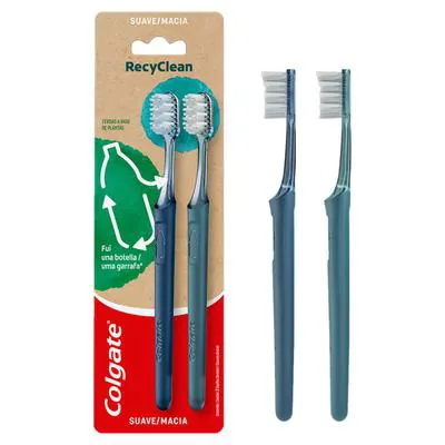 Kit Escova Dental Colgate Recyclean com 2 Unidades