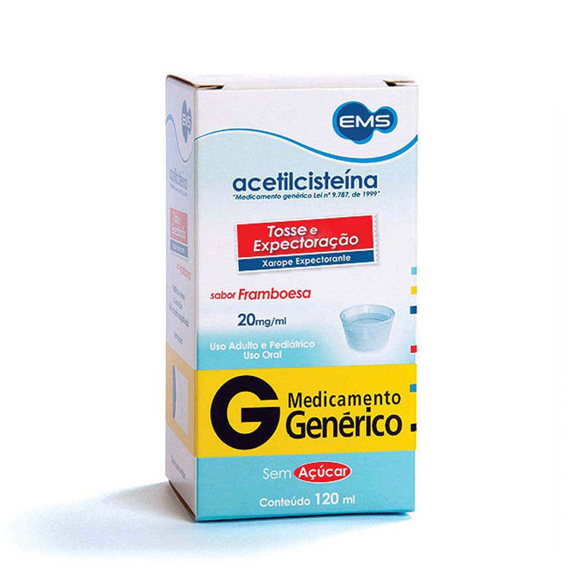 Acetilcisteína Ems 20mg Xarope 120ml Infantil