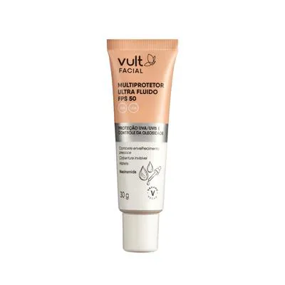 Protetor Solar Facial Vult Multiprotetor Ultra Fluído FPS50 30g