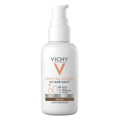 Protetor Solar Facial Vichy Capital Soleil UV-Age Daily Cor. 5.0 FPS60 40g
